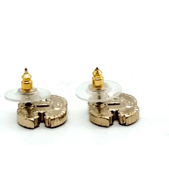 Auth CHANEL - Silver Clear Hardware Rhinestones post EarringsAuth - Picture 2 of 8